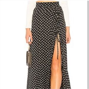 Flynn Skye Black and White Patterned Maxi Skirt